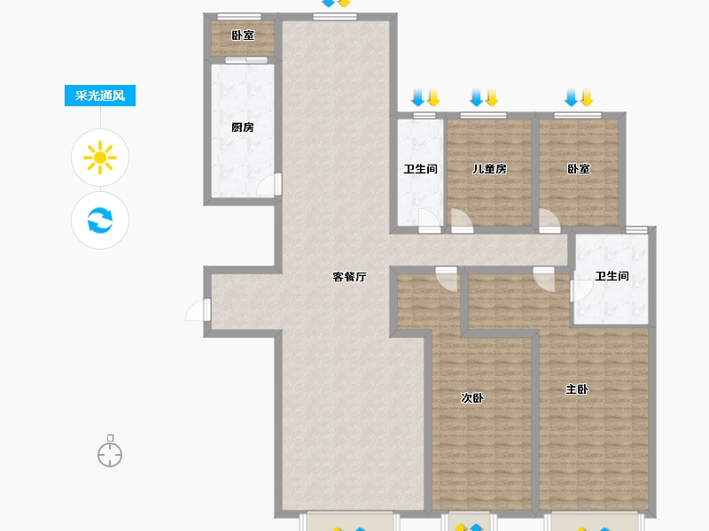 北京-北京市-壹亮马-198.00-户型库-采光通风