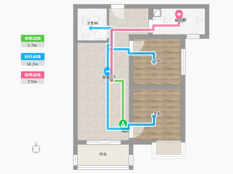 陕西省-西安市-振华城-61.60-户型库-动静线