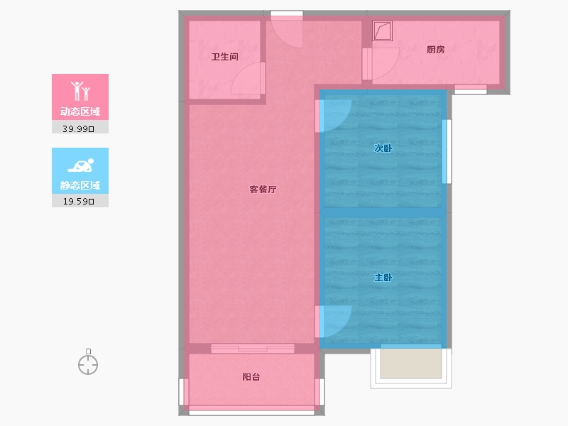 陕西省-西安市-振华城-61.60-户型库-动静分区