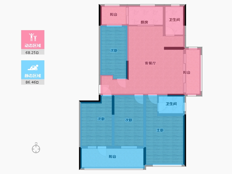 山东省-威海市-盛德世纪新城-138.40-户型库-动静分区