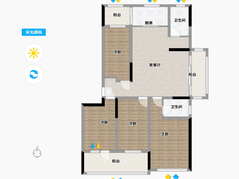 山东省-威海市-盛德世纪新城-138.40-户型库-采光通风