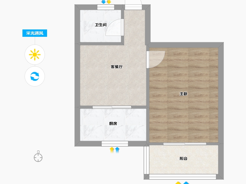 江苏省-无锡市-太湖花园二区-38.39-户型库-采光通风