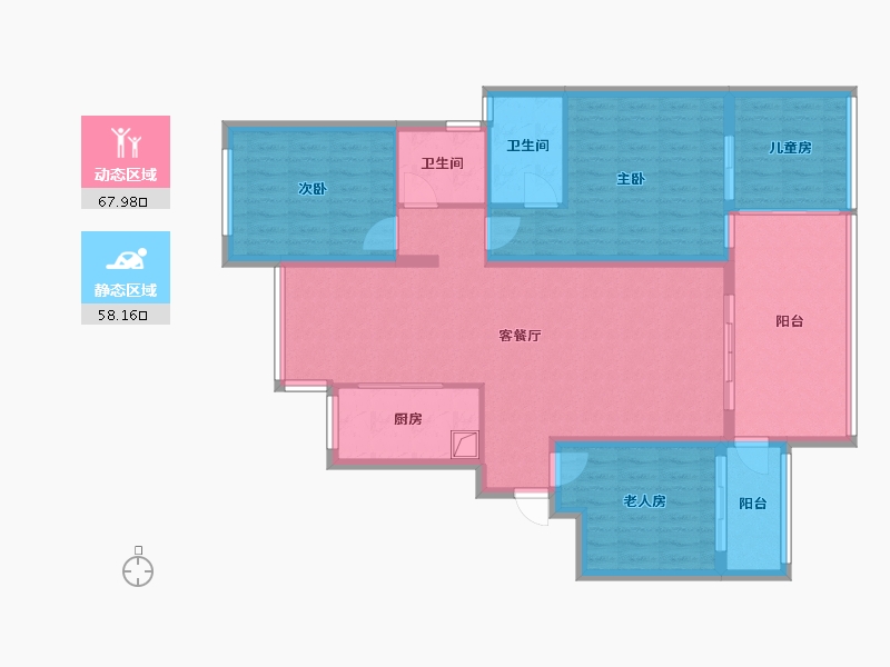 江西省-赣州市-森林花园-106.40-户型库-动静分区