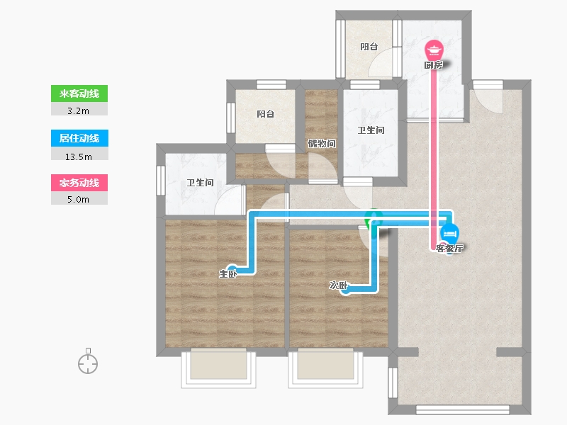 四川省-自贡市-绿地新里城-71.81-户型库-动静线