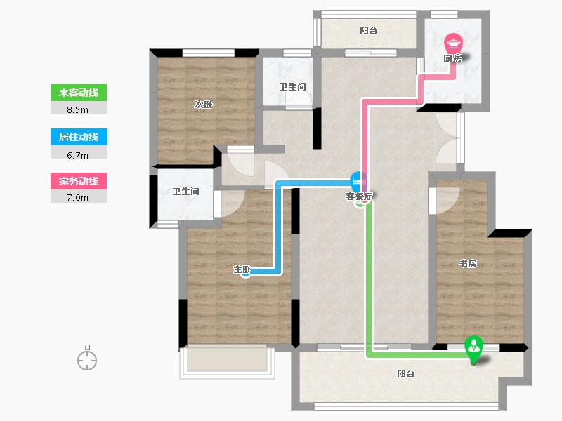 河南省-鹤壁市-浩元如意府-101.28-户型库-动静线