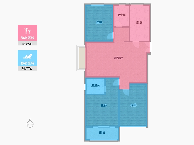 山东省-菏泽市-东大佳苑-93.00-户型库-动静分区