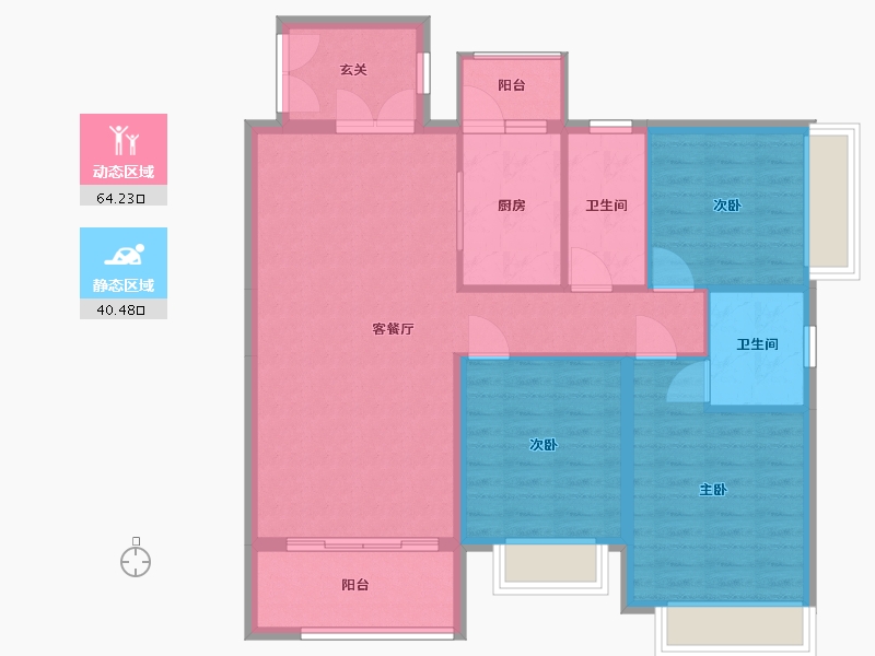 广东省-云浮市-万汇广场-97.35-户型库-动静分区