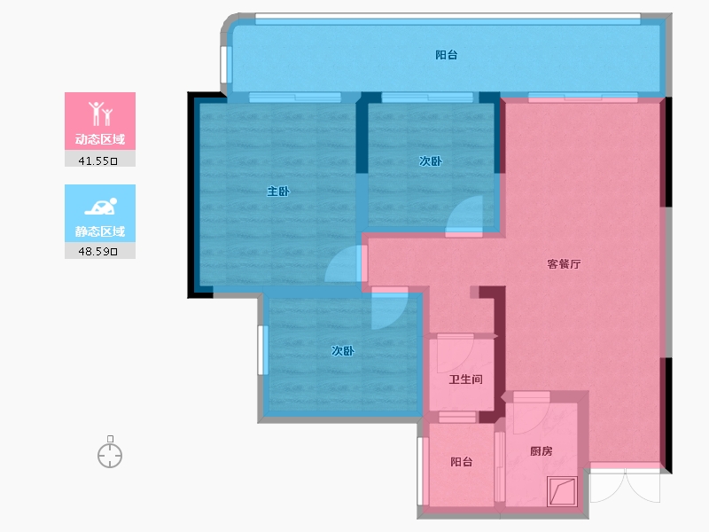 四川省-宜宾市-宋河雅居-98.79-户型库-动静分区