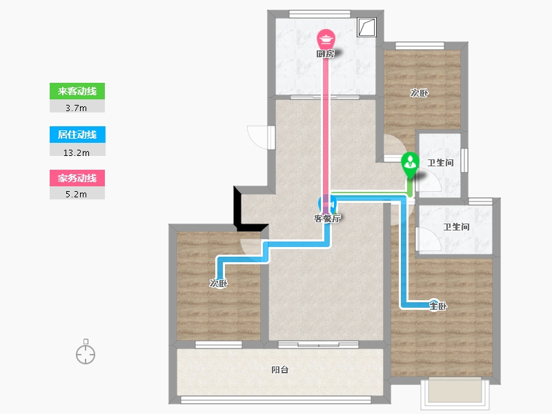 江西省-上饶市-六零小区-94.36-户型库-动静线