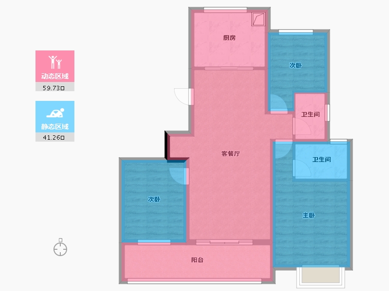 江西省-上饶市-六零小区-94.36-户型库-动静分区