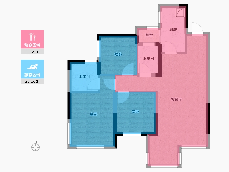 四川省-乐山市-十里江湾-62.40-户型库-动静分区