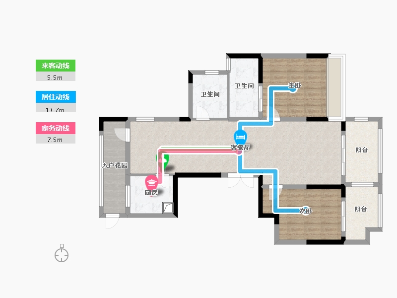 浙江省-绍兴市-天圣大越府望园-100.00-户型库-动静线