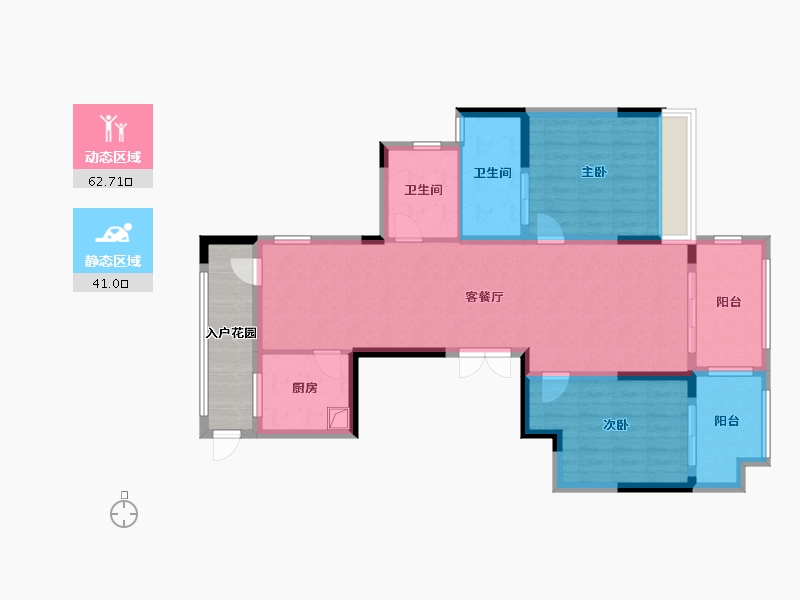 浙江省-绍兴市-天圣大越府望园-100.00-户型库-动静分区