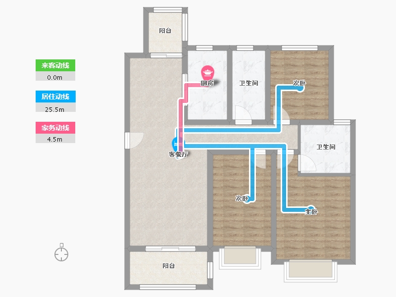 山西省-临汾市-翡翠城丁香园-97.08-户型库-动静线