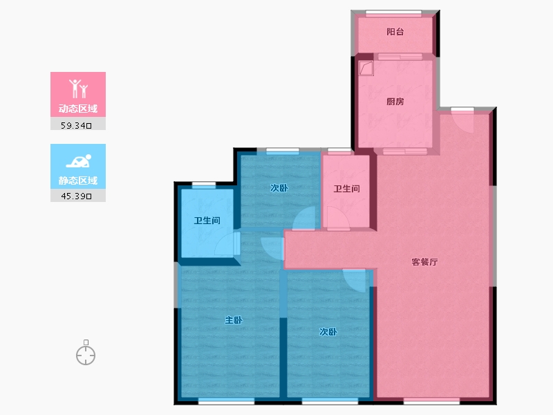 陕西省-西安市-中海·寰宇天下-93.60-户型库-动静分区