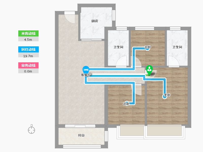 云南省-昆明市-大华公园天下东湖苑-72.17-户型库-动静线