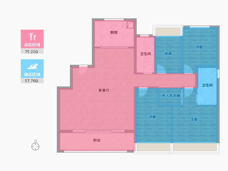 江苏省-苏州市-中海阅泓山晓-120.01-户型库-动静分区