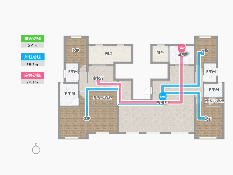 陕西省-西安市-中海·寰宇天下-208.00-户型库-动静线