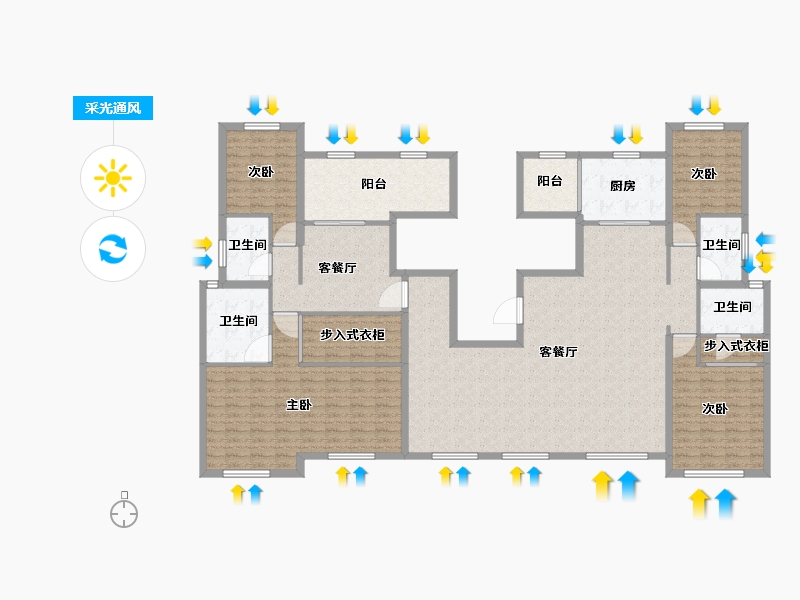 陕西省-西安市-中海·寰宇天下-208.00-户型库-采光通风