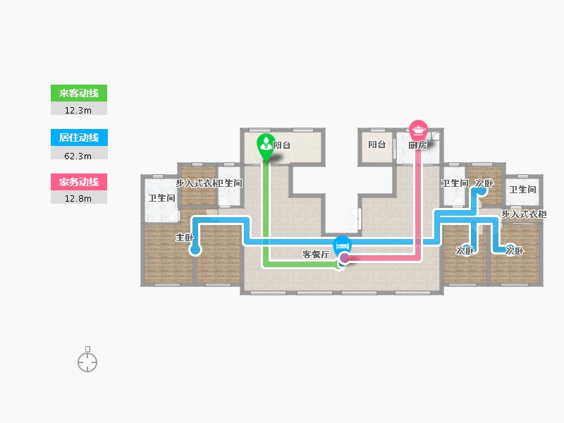 陕西省-西安市-中海·寰宇天下-224.00-户型库-动静线