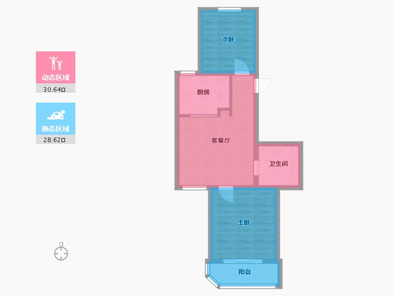 北京-北京市-富卓苑-55.08-户型库-动静分区