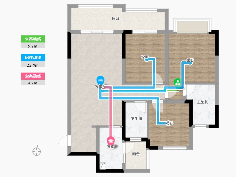 四川省-成都市-万达-90.96-户型库-动静线