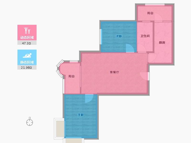 黑龙江省-哈尔滨市-悦城-82.94-户型库-动静分区