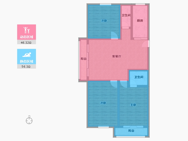 福建省-福州市-祥浦苑-84.00-户型库-动静分区