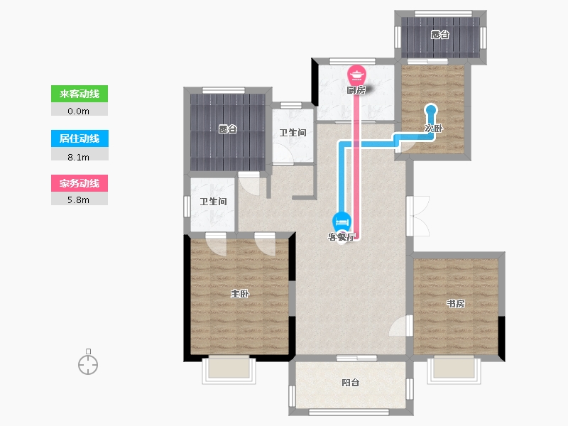 山东省-临沂市-亲和家源-82.40-户型库-动静线