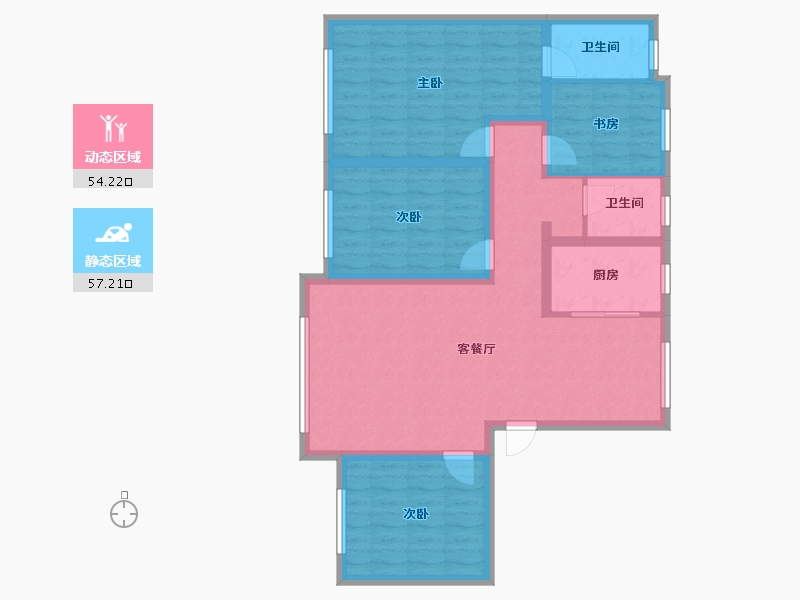 内蒙古自治区-赤峰市-宽景御枫园-114.40-户型库-动静分区