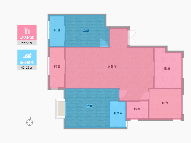 浙江省-温州市-国鸿锦悦府西苑-110.00-户型库-动静分区