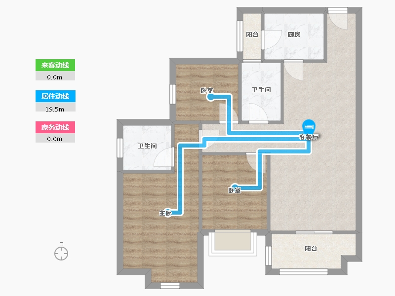 陕西省-汉中市-二期网师苑-84.00-户型库-动静线