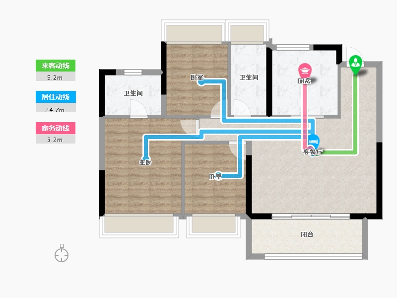 江苏省-南京市-中天云来-92.00-户型库-动静线