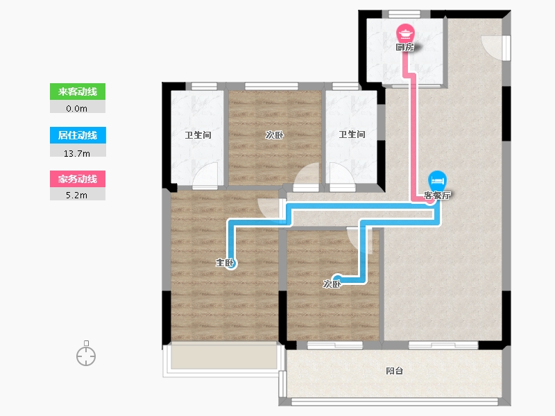 浙江省-温州市-德信天宸-92.81-户型库-动静线