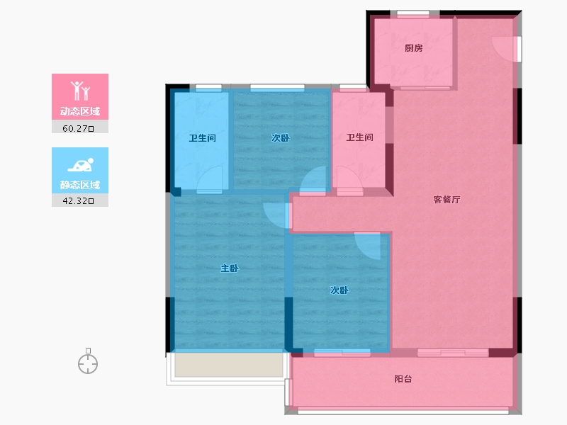 浙江省-温州市-德信天宸-92.81-户型库-动静分区