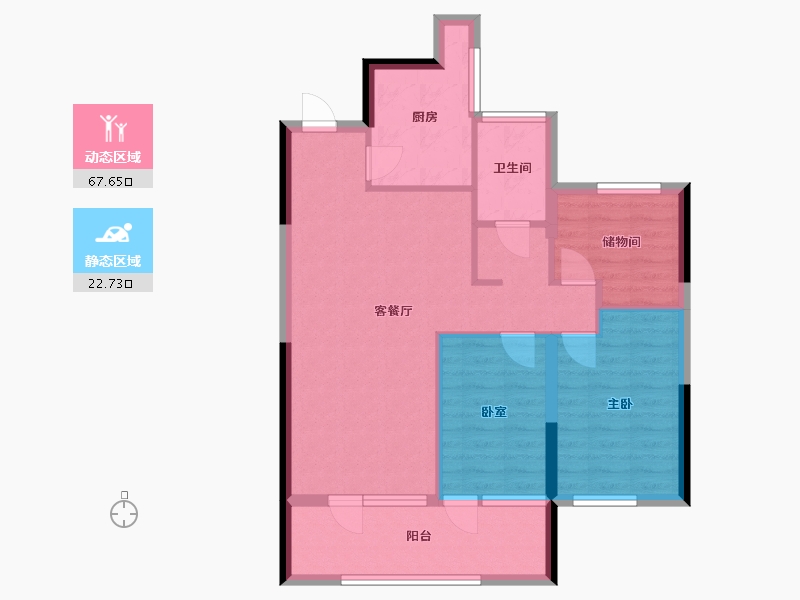 宁夏回族自治区-银川市-银川融创城-81.05-户型库-动静分区