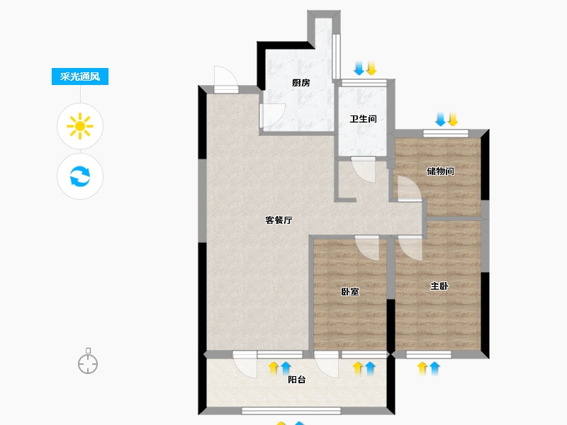 宁夏回族自治区-银川市-银川融创城-81.05-户型库-采光通风