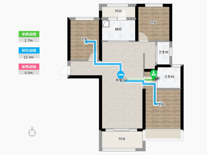 河南省-郑州市-万华城-84.22-户型库-动静线