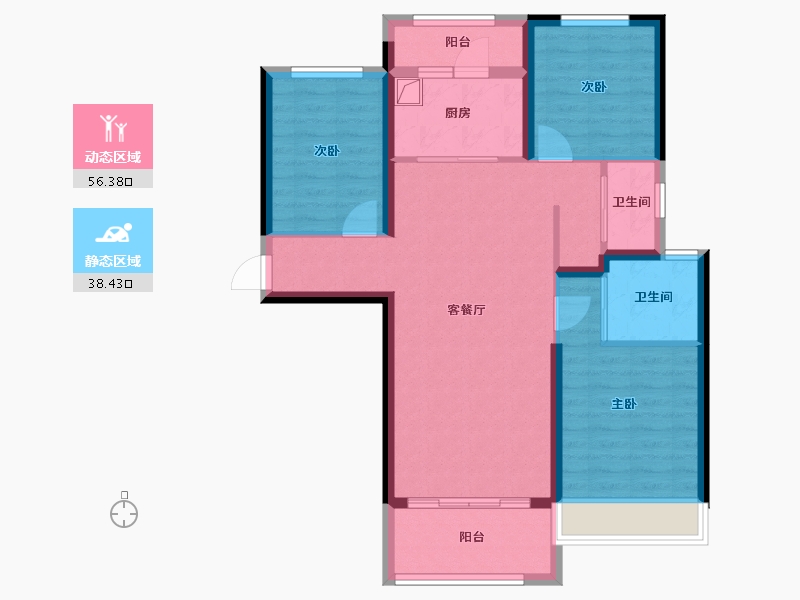 河南省-郑州市-万华城-84.22-户型库-动静分区