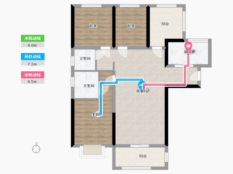 河南省-郑州市-万华城-92.87-户型库-动静线