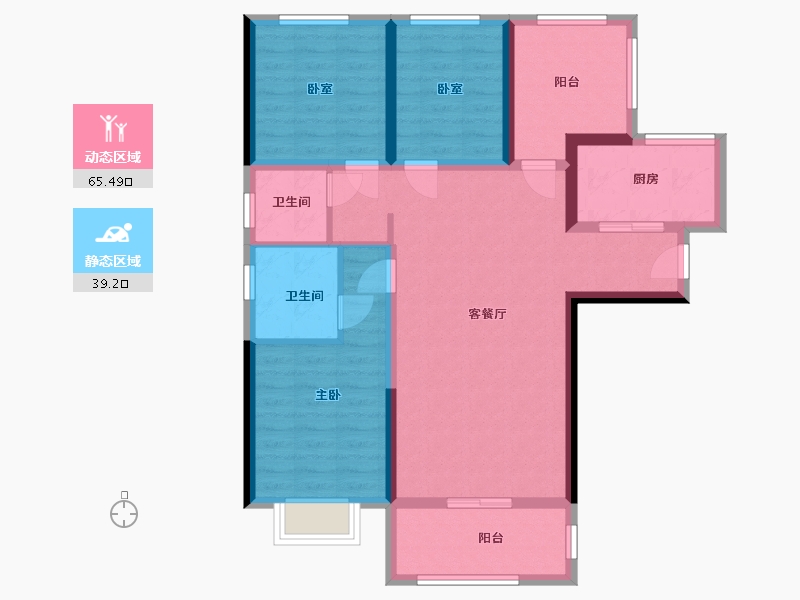 河南省-郑州市-万华城-92.87-户型库-动静分区