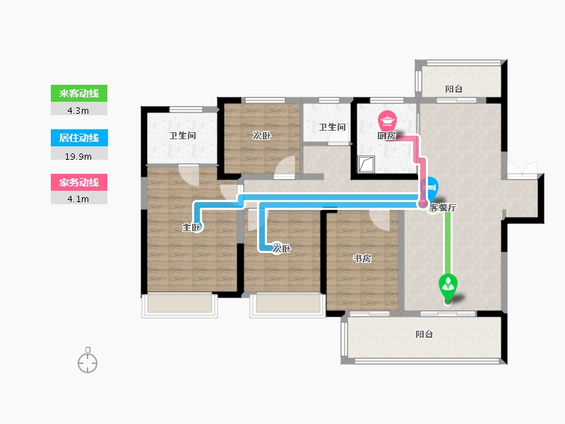 河南省-信阳市-上河郡-124.80-户型库-动静线