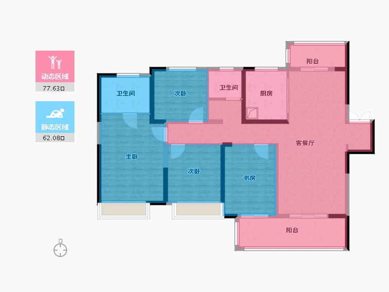 河南省-信阳市-上河郡-124.80-户型库-动静分区