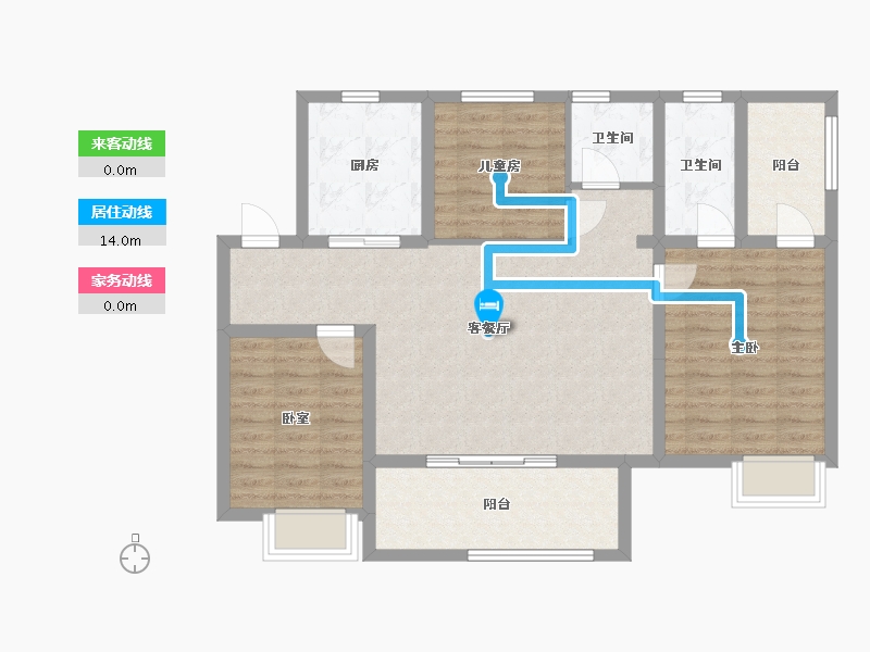 河南省-郑州市-高新·和锦莲序-94.16-户型库-动静线