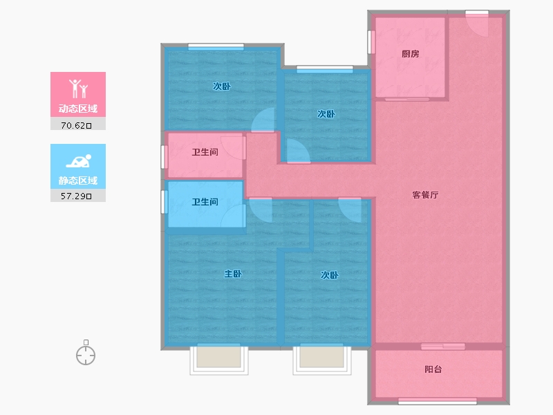 江苏省-镇江市-碧桂园凤凰城-115.20-户型库-动静分区