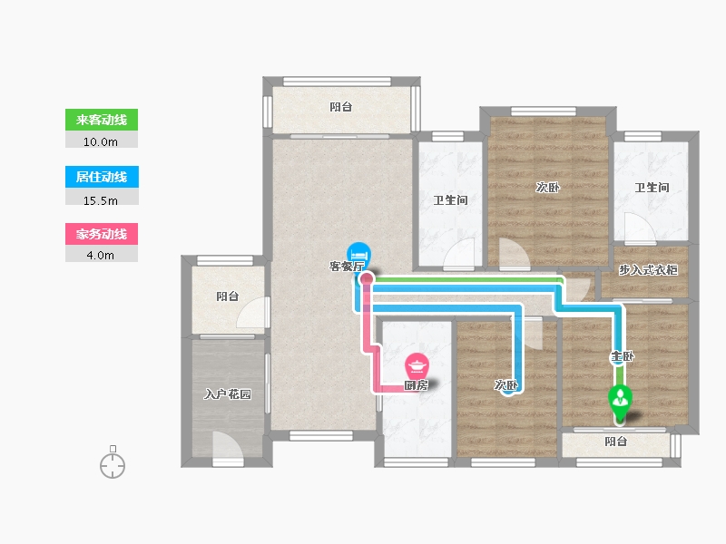 湖南省-长沙市-中建芙蓉嘉苑-87.79-户型库-动静线