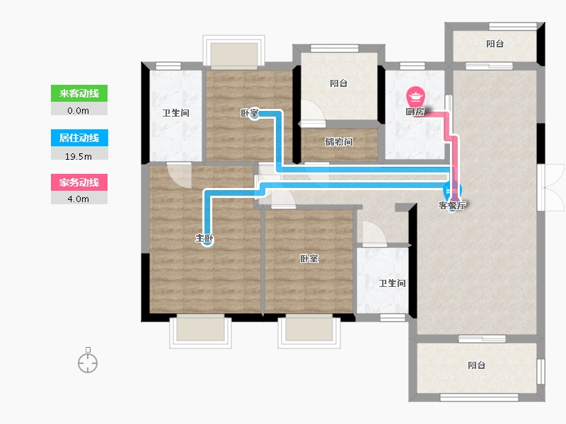 湖南省-长沙市-国欣向荣广场-103.21-户型库-动静线