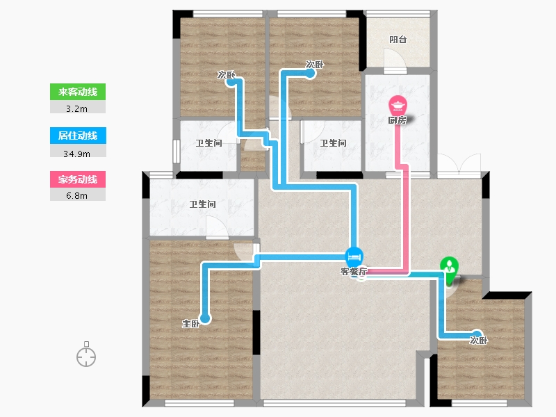 四川省-成都市-建发天府养云-130.03-户型库-动静线