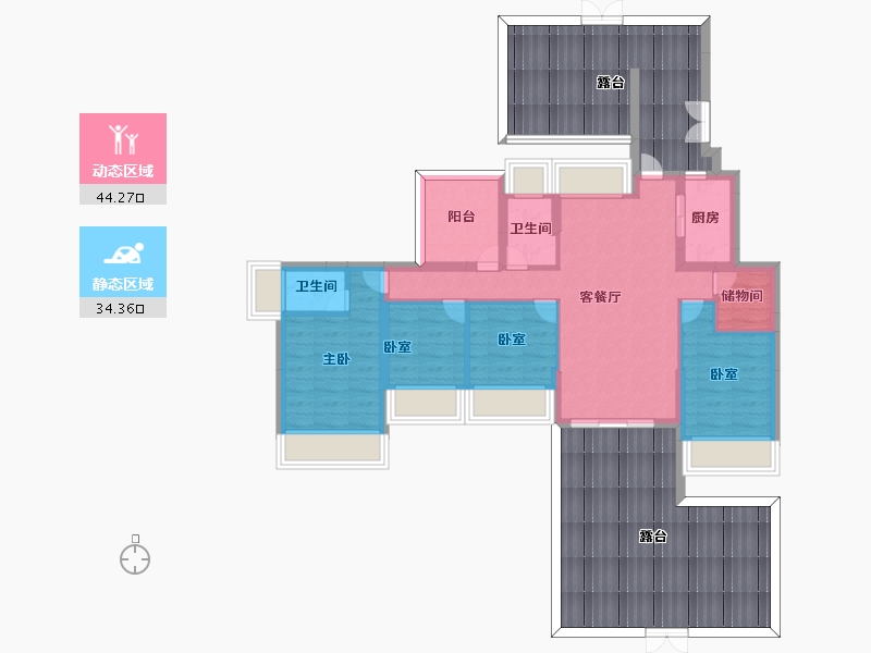 广东省-惠州市-金裕星河丹堤-115.20-户型库-动静分区