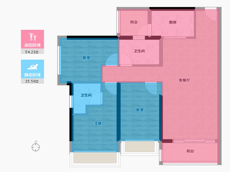 广东省-惠州市-德威花园-79.95-户型库-动静分区